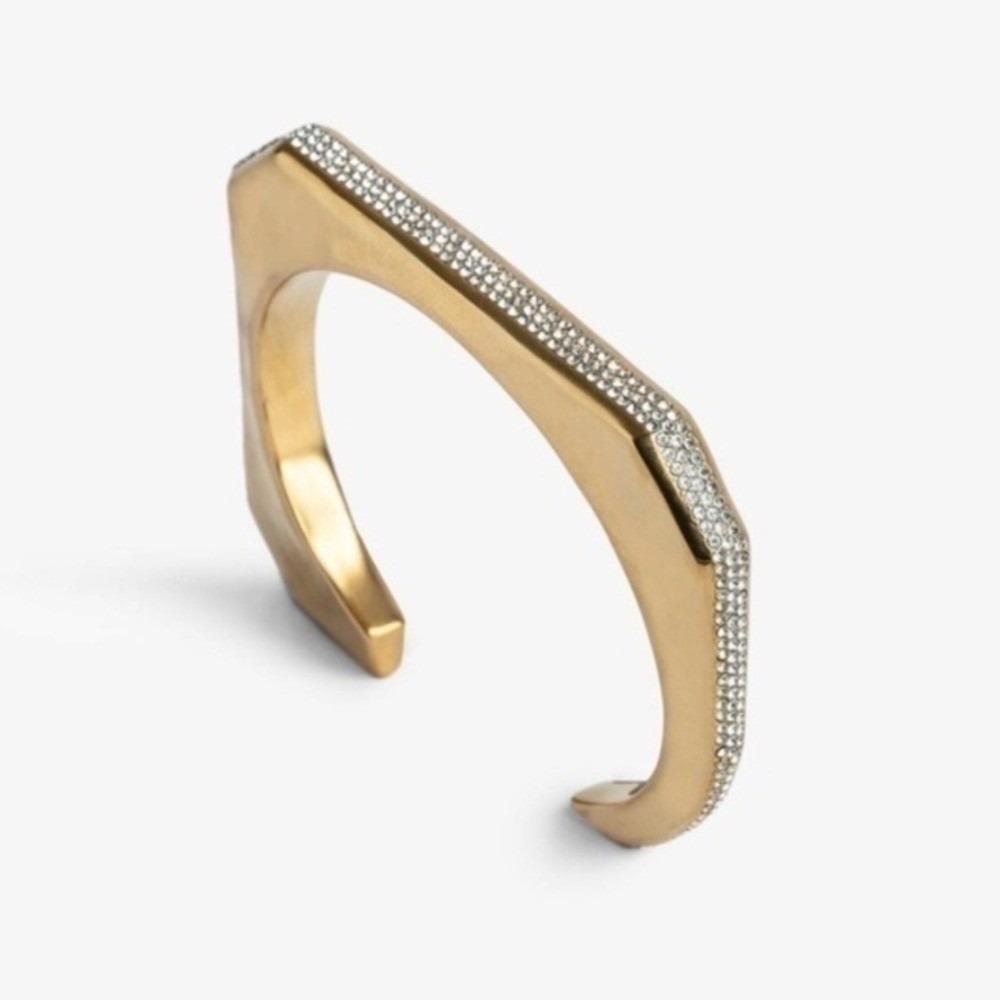 Zadig & Voltaire Cecilia Strass Bracelet in Old Gold